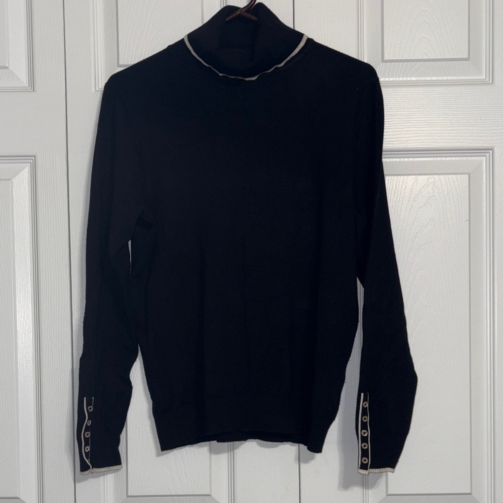 Calvin Klein Collection Black Turtleneck Sweater, Large